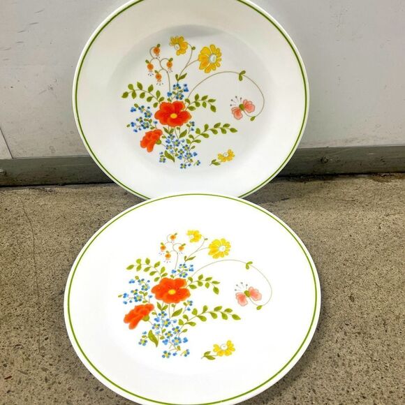 2 Vintage Corelle by Corning Dinner Plates - Picture 1 of 4
